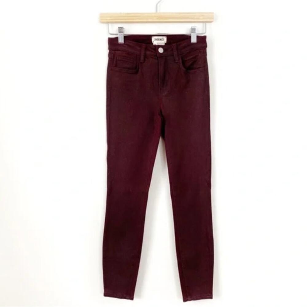 L’AGENCE Margot High Rise Glitter Coated Jeans 24 - Picture 2 of 9